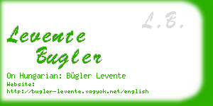 levente bugler business card