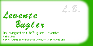 levente bugler business card